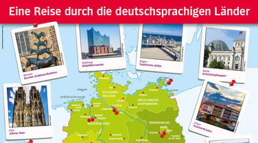 Poster Landkarte DACH