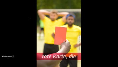Miteinander!: Fußballclip Rote Karte